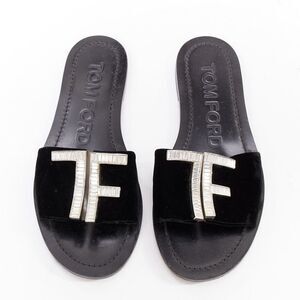 Tom Ford Velvet Crystal Sandals